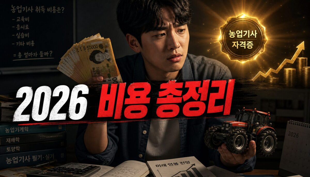 농업기계기사 2026 취득 비용 총정리 핵심 정리 썸네일 이미지