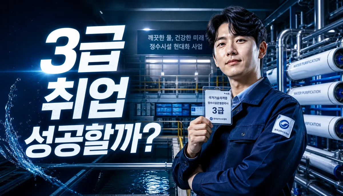 정수시설운영관리사3급 취업 진로 완벽정리 핵심 정리 썸네일 이미지