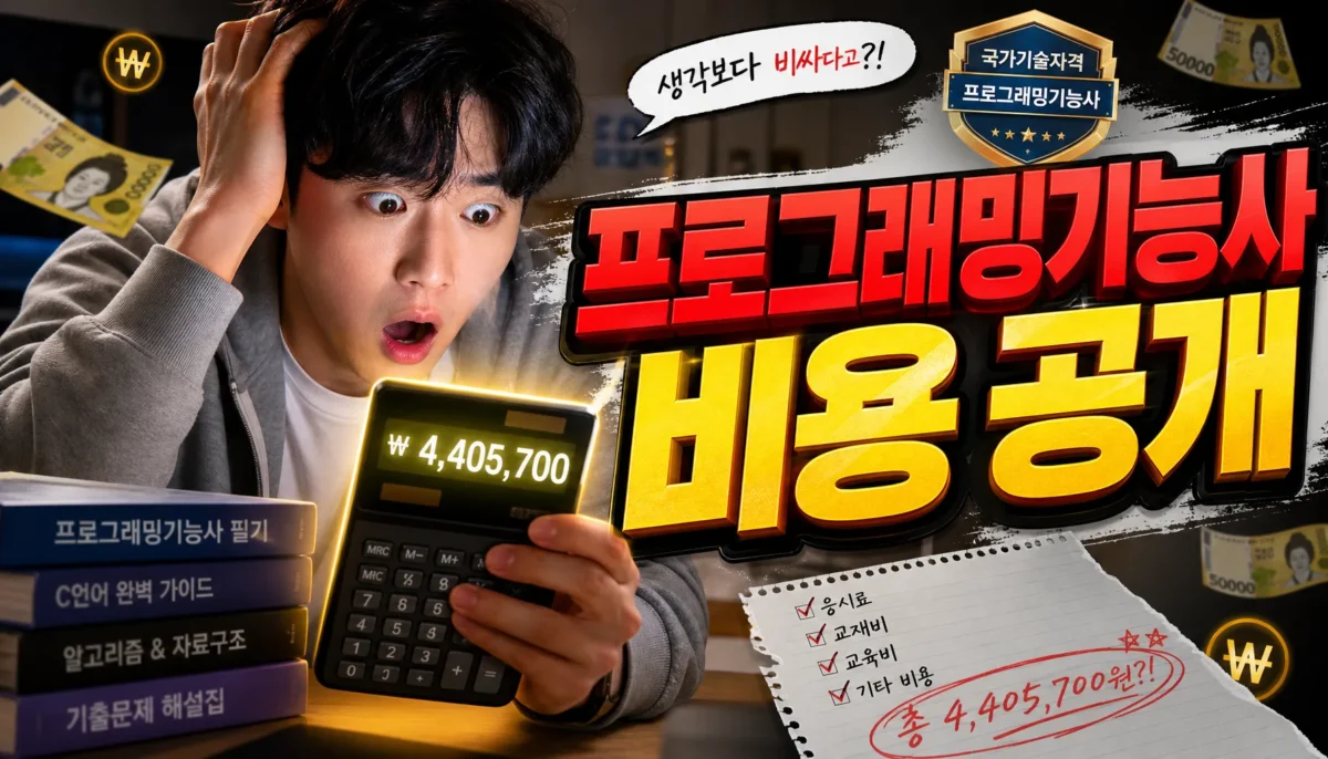 프로그래밍기능사 2026 취득 비용 총정리 핵심 정리 썸네일 이미지