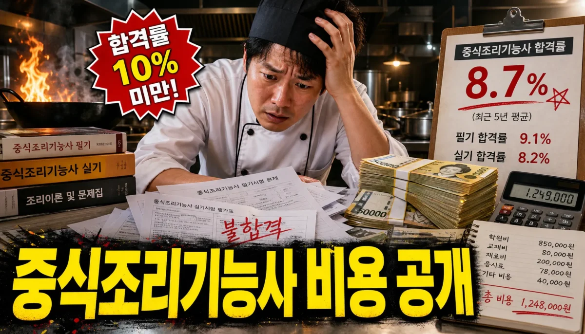중식조리기능사 2026 취득 비용 총정리 핵심 정리 썸네일 이미지