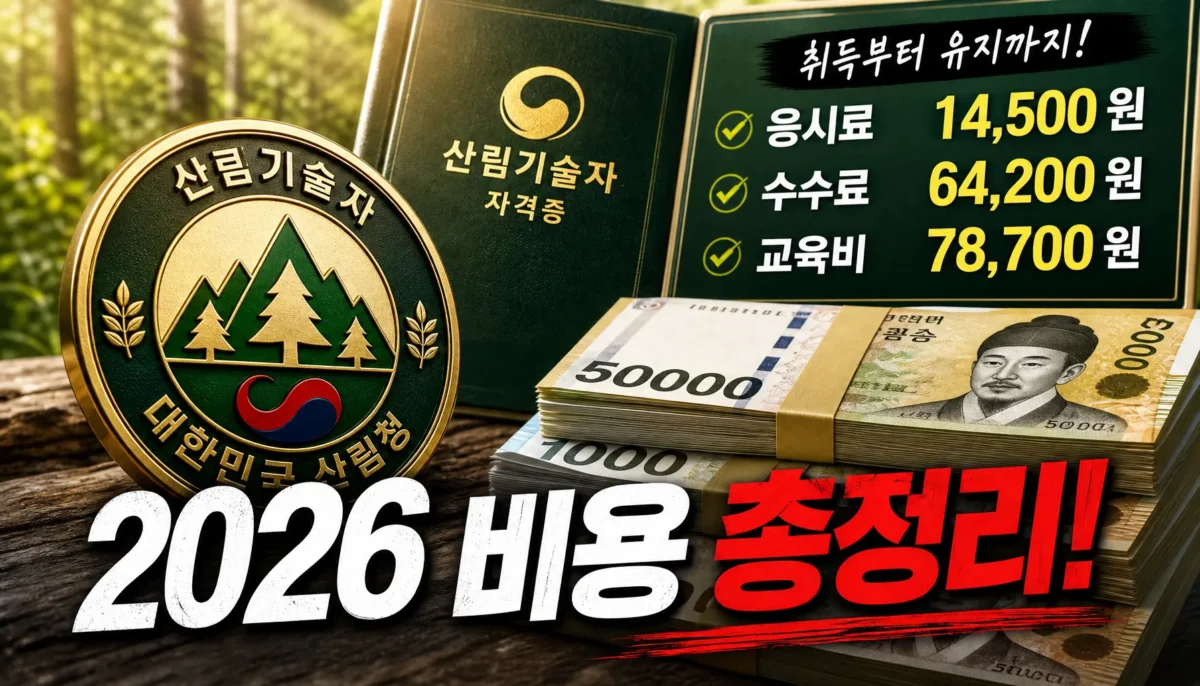 산림기능사 2026 취득 비용 총정리 핵심 정리 썸네일 이미지
