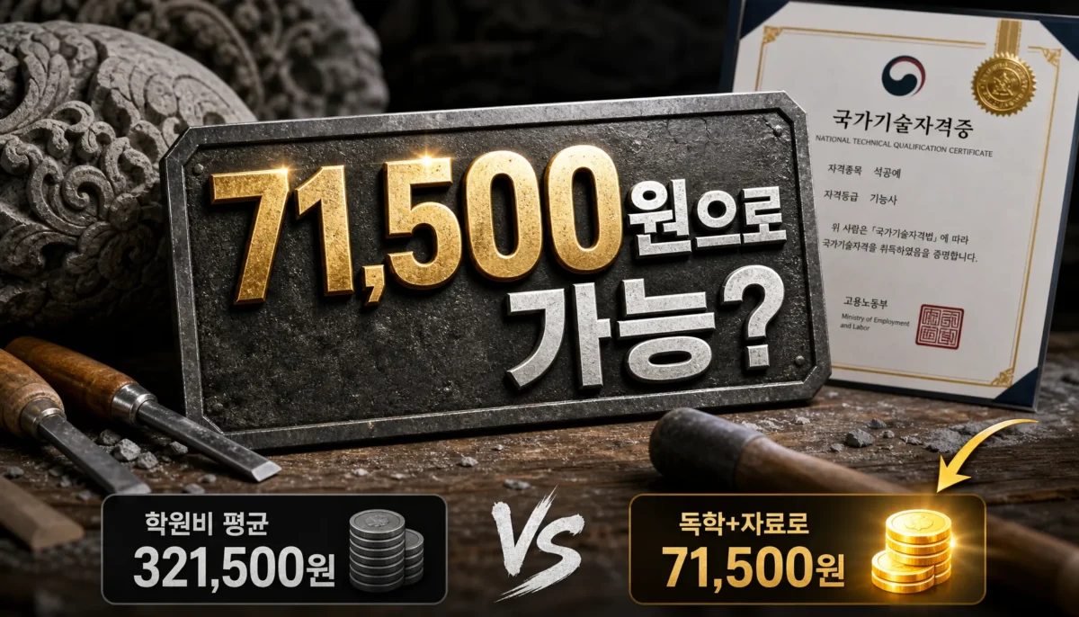 석공예기능사 2026 취득 비용 총정리 핵심 정리 썸네일 이미지
