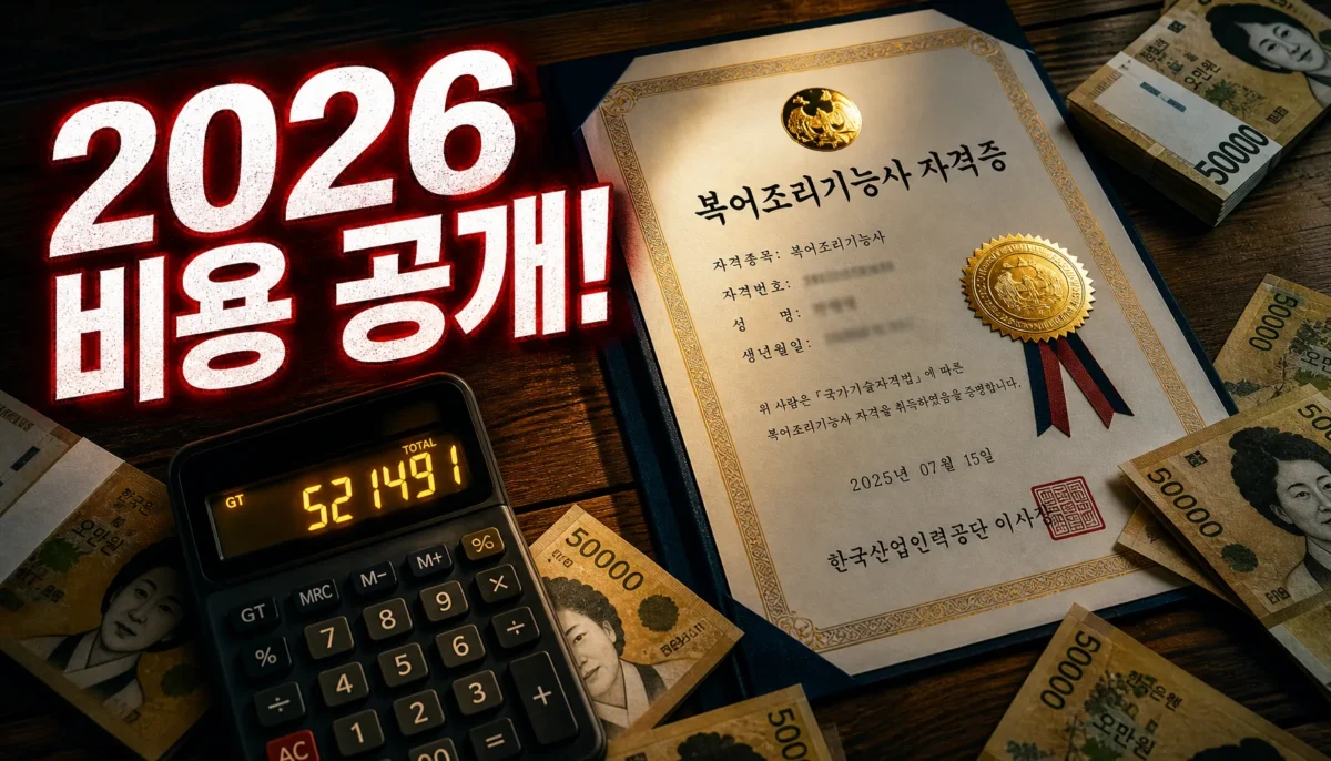 복어조리기능사 2026 취득 비용 총정리 핵심 정리 썸네일 이미지