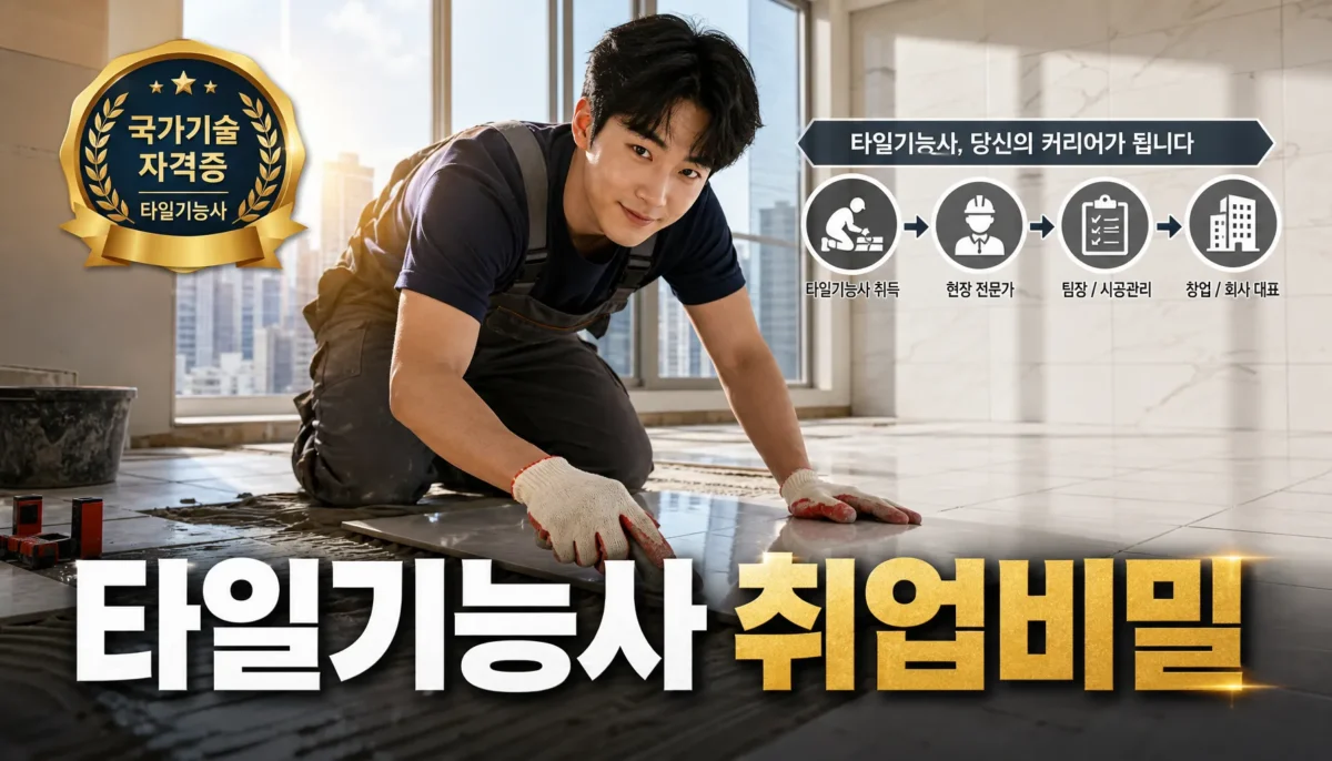 타일기능사 취업 진로 완벽정리 핵심 정리 썸네일 이미지