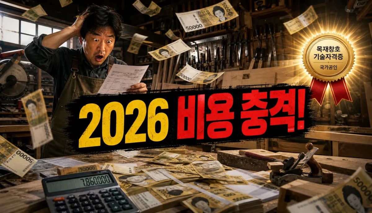 가구제작기능사 2026 취득 비용 총정리 핵심 정리 썸네일 이미지
