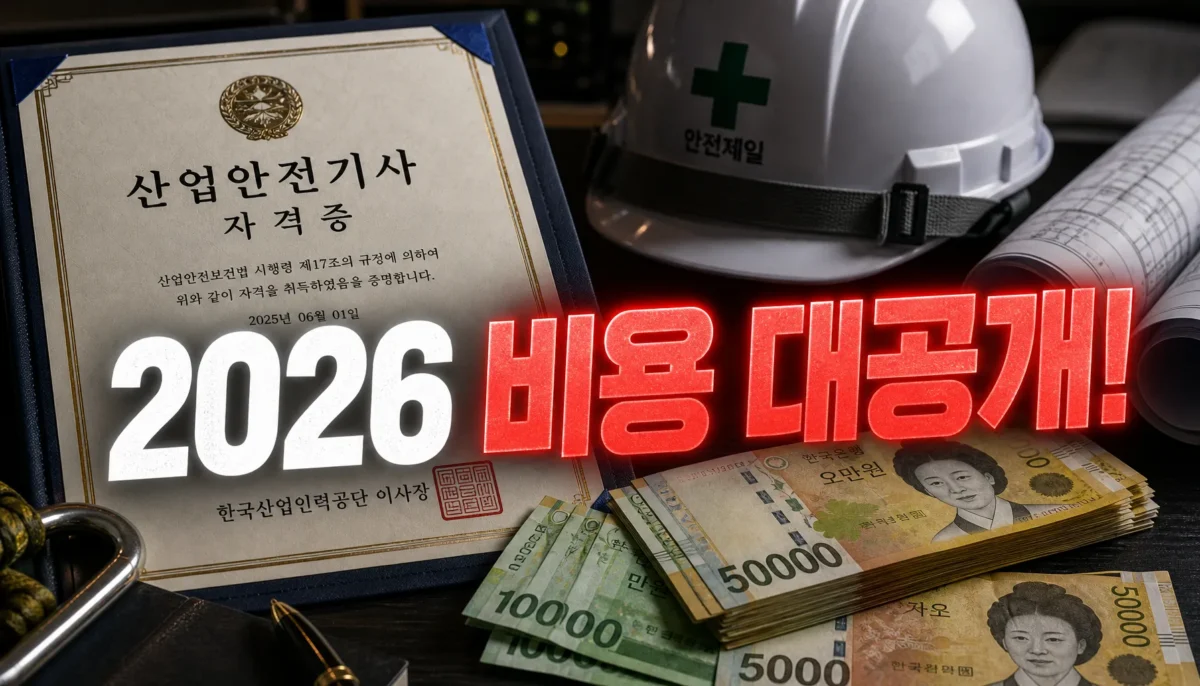 산업안전기사 2026 취득 비용 총정리 핵심 정리 썸네일 이미지