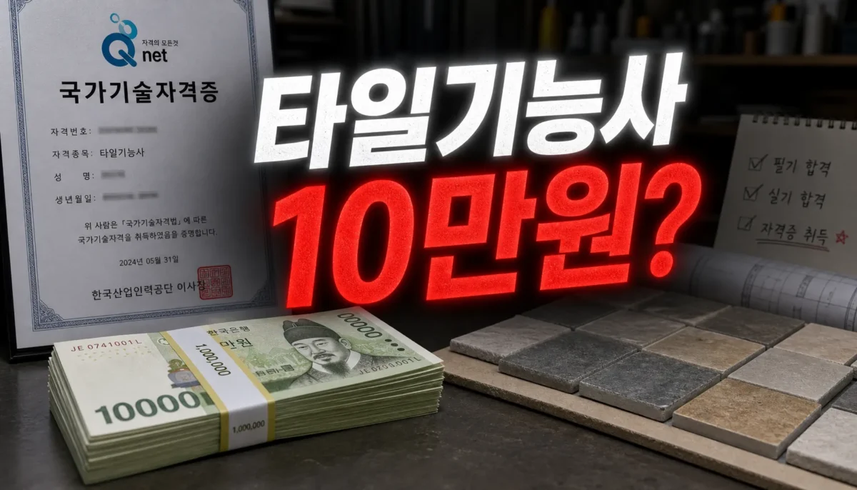 타일기능사 2026 취득 비용 총정리 핵심 정리 썸네일 이미지