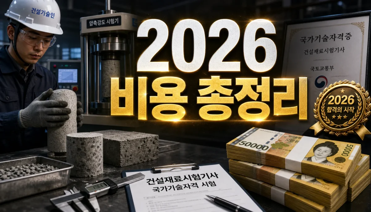 건설재료시험기능사 2026 취득 비용 총정리 핵심 정리 썸네일 이미지