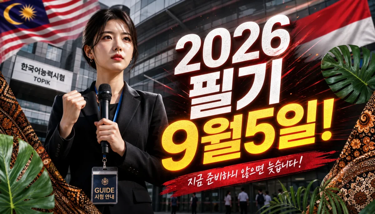 관광통역안내사(말레이/인도네시아어) 2026 완전가이드 핵심 정리 썸네일 이미지
