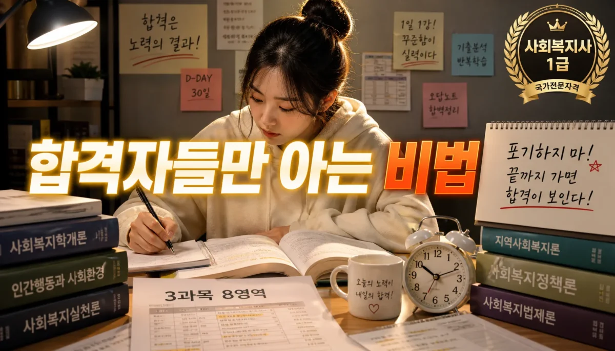 사회복지사 1급 공부법 핵심 정리 썸네일 이미지