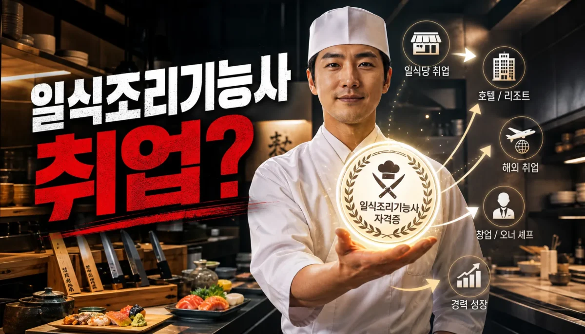 일식조리기능사 취업 진로 완벽정리 핵심 정리 썸네일 이미지